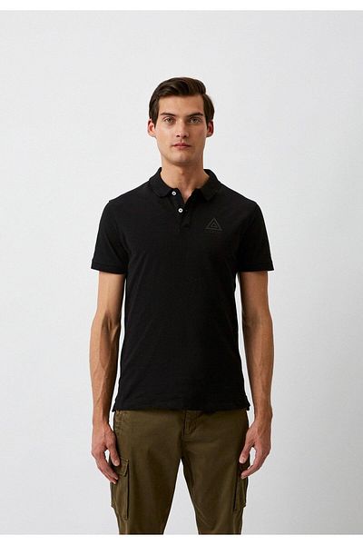 Iceberg Ice3Mpl01 Triangle Polo T-Shirt Black