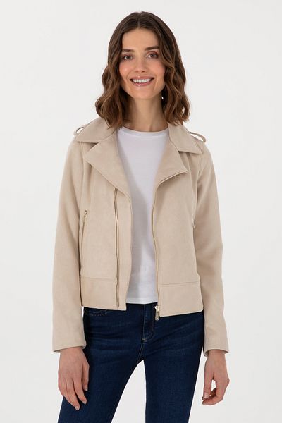 U.S. Polo Assn. Women's Ecru Leather Jacket 50307493-690