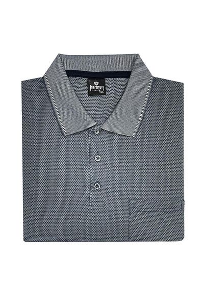 CLASSİCS MEN Ανδρικό μπλουζάκι Herman Plus Size Classic κοντομάνικο με τσέπες 7292