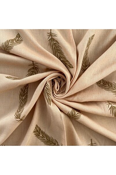 Doray Kumaş Keten Görünümlü Elbiselik Kumaş / Kuş Tüyü Desenli / DRY 2029