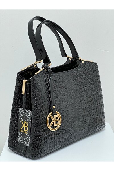 KRISTE BELL 7249-T TİMSAH SİYAH KADIN ÇANTA