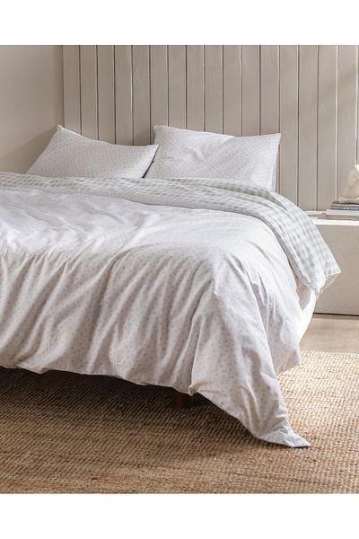 Madame Coco Botie Doppel-Bettbezug-Set, 100 % Baumwolle, Ranforce, bedruckt, Khaki