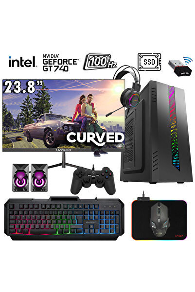 XASER Tetrix x100 i5 4570 16GB Ram 512GB SSD 4GB GT740 23.8" 100Hz Oyuncu Masaüstü Bilgisayarı
