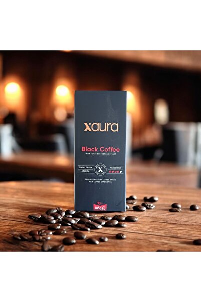 xaura Black Coffee – Arabica & Reishi Mantar Özlü Siyah Kahve | 30 Saşe | 105g