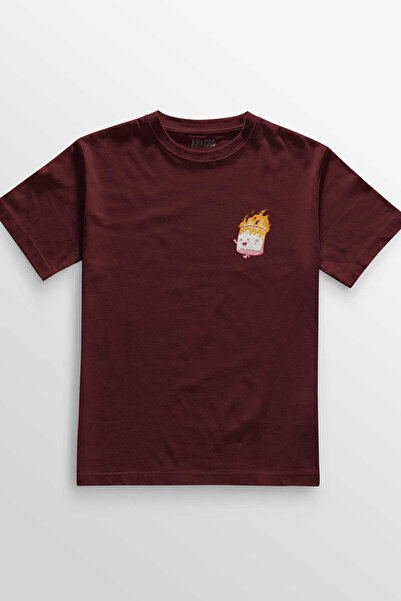 Kretas Unisex bordo T-shirt Izgorelo, ali optimistično, smešno, zabavno, mini...