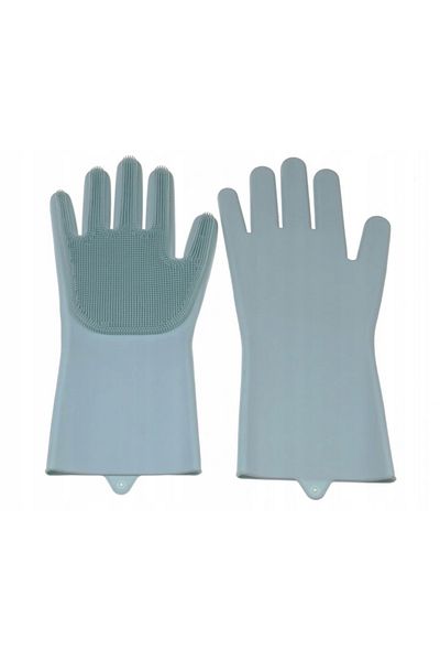 OEM Set Manusi Din Silicon Cu Perii Pentru Spalat Vase, Gri