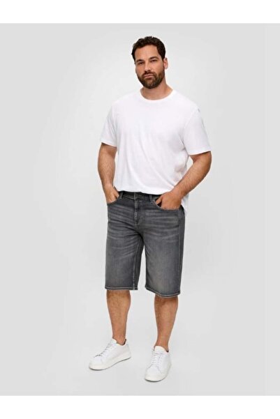 s.Oliver Casby men's big size jeans shorts with Relaxed fit cut, Dark grey
