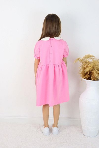 Çocuksan Baby&Kids Wear Baby Girl's Doll Collar Short Sleeve Dress – Stylish and Comfortable Cotton Casual Dress