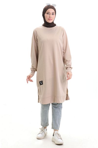 sefamerve Coat of Arms Tunic 0012-19 Beige