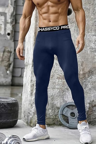 GHASSY CO. Ghassy Co. Ανδρικό ποδήλατο μπάσκετ Fitness Running Ultra Stretchy αθλητικό κολάν