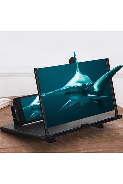 MACVI Ecran marire imagine 3D Macvi® 12 inch cu suport pentru telefon