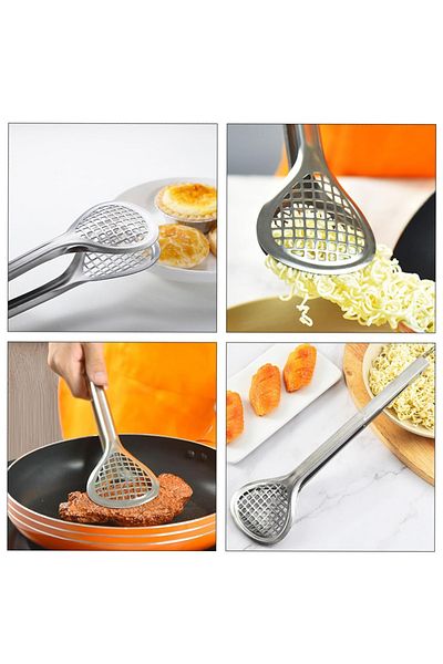 valletta Bobo Stainless Steel Smart Strainer Tongs with Lock System