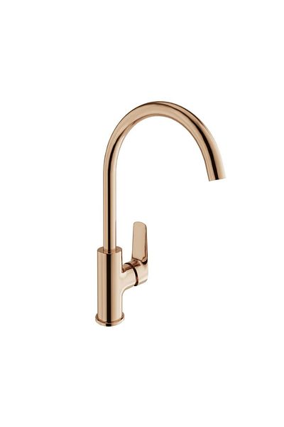 KALE Tandem Swivel Kitchen Faucet Rose Gold