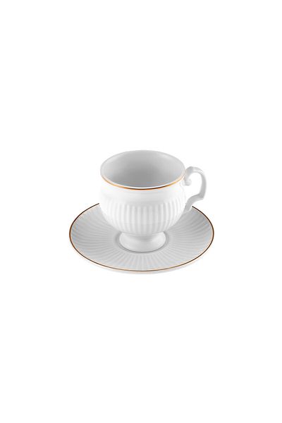 Karaca Karaca Malta Kaffeetassen-Set für 6 Personen – 100 ml, Porzellan, Elegant &amp; Alltagstauglich