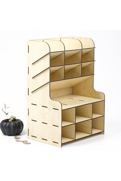 kutuTR 9 9 حامل قلم سطح المكتب منظم مفكك