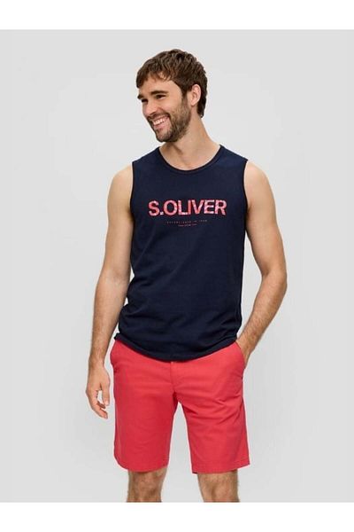 s.Oliver Phoenix men's chino shorts with regular fit and mid-rise waist, Raspberry pink