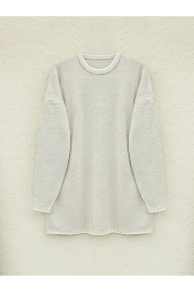 HİJABAYA Round Neck Knitwear Set with Embroidery Detail