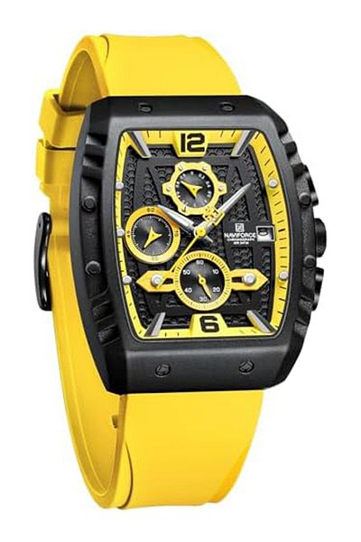 Naviforce NAVIFORCE Sports Chronograph Watch Waterproof Automatic Date Quartz Wristwatches Silicone Strap