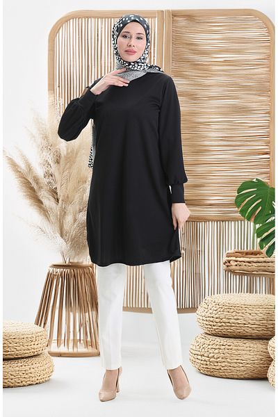 sefamerve Basic Tunic 1120-05 Μαύρο