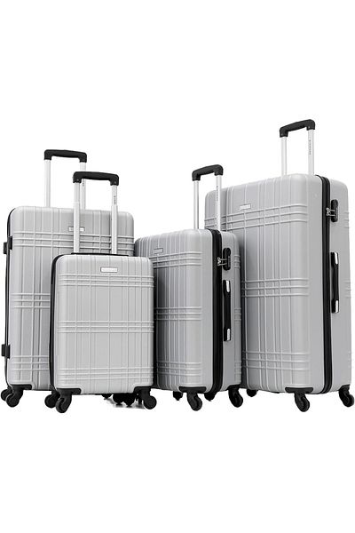 Giordano Abs Material Travel Luggage Set 4tr With Dual Spinner Wheels