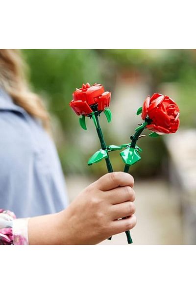 STOREMAX Jvnnastore Icons Rose 40460 - Decorative, Collectible and Displayable Flower Model Building Set