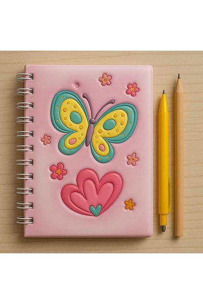 PARLAK EVREN 3D Butterfly Patterned Memory Book