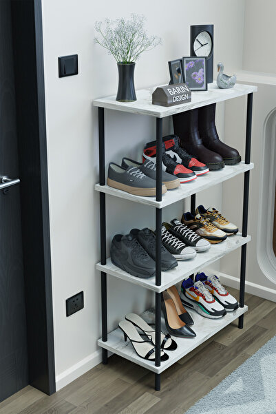 BARIN DESIGN 4 Katlı Ayakkabılık Raf – Çevir Kur Sistemli Çok Katlı Ayakkabı ...