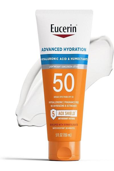 Eucerin Sun Advanced Hydration Spf 50 Sunscreen Lotion, 5 Fl Oz Tube