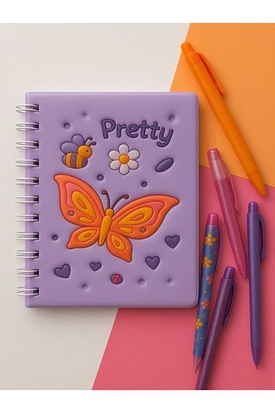 PARLAK EVREN 3D Butterfly Patterned Memory Book
