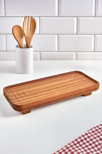 Kitchen Life Ayous Tree Rectangular Presentation Cheese Serving Plate - Presentation Plate