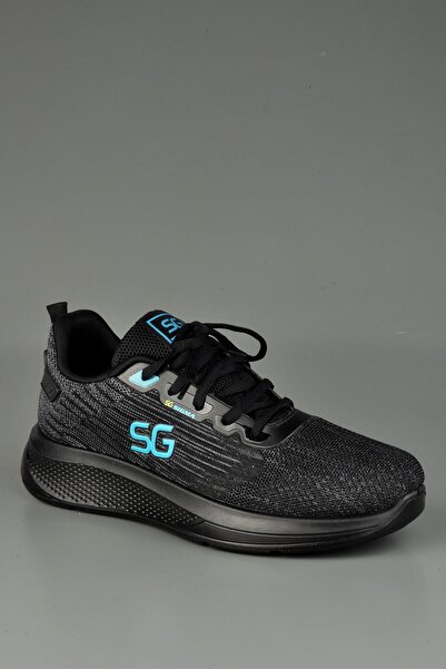 KONFOR Rahat Triko Ortopedik Erkek Spor Ayakkabı Siyah