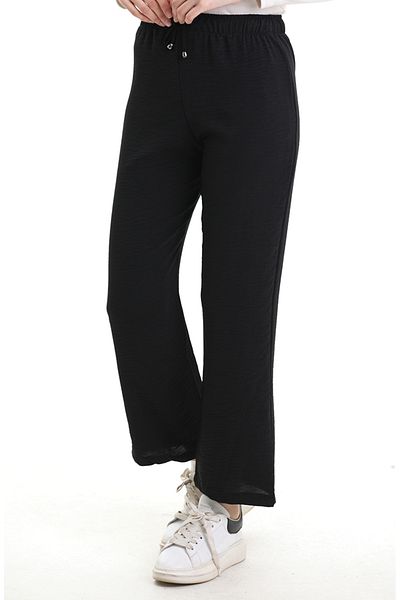 sefamerve Pantaloni cu picioare largi 991040-01 Negru