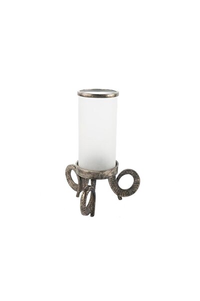 Mikasa Moor Gümüş Cam Mumluk 23x23x37cm