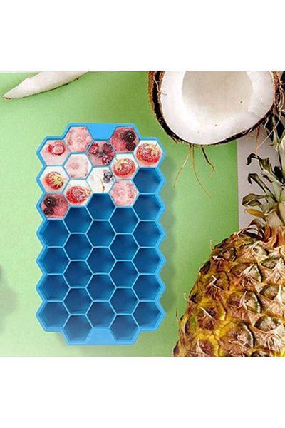 MCreative 37 Compartment Silicone Honeycomb Shaped Ice Mold