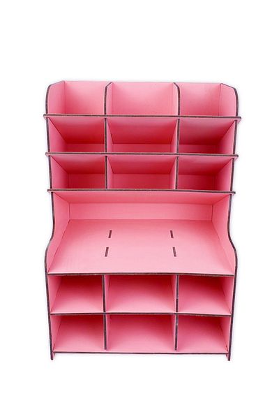 kutuTR 9+9 Compartment Desktop Pen Holder Organizer Disassembled
