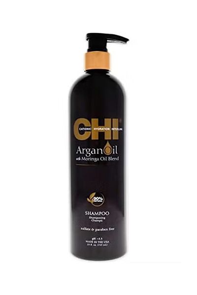 Chi CHI Argan Oil with Moringa Oil Shampoo for Unisex, 25 oz, White