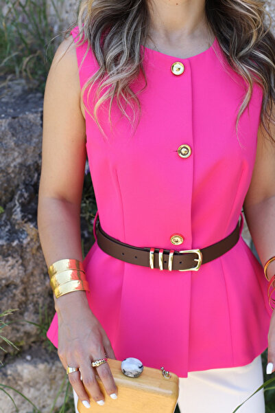 bytugcekaya Фуша пояс з аксесуарами та золотими ґудзиками