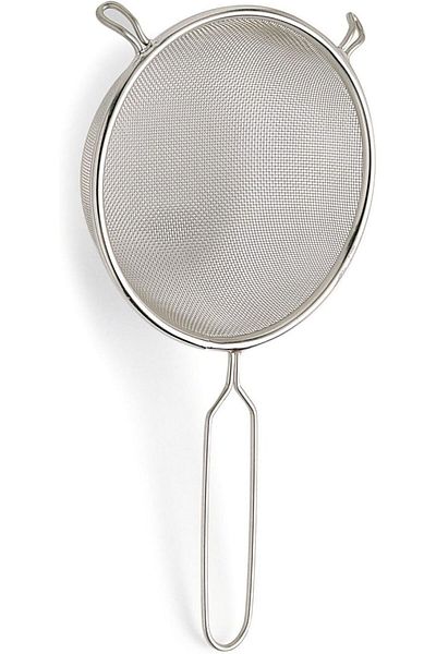 HZL HOME Stainless Steel Fine Mesh 20 cm Strainer – Wire Sieve, Metal Handles, Long Handle Kitchen Strainer