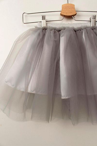 Çocuksan Baby&Kids Wear Girl's Gray Tulle Tutu Skirt Glitter Waist 23 April 29 October Birthday Party Outfit