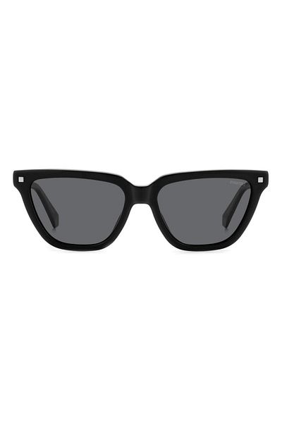 Polaroid Women's Sunglasses PLD 4157/S/X 807/M9, Black, Cat Eye, 55 mm