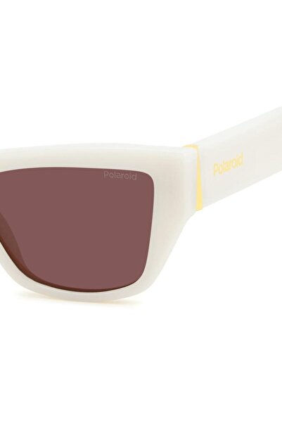 Polaroid PLD 6210/S/X VK6/KL Women's Sunglasses, White, Rectangular, 55 mm