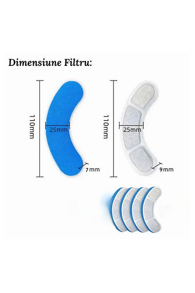 varioshop Set 8 Filtre VarioShop® pentru dispenser de apa automat destinat animalelor de companie, pentru pis