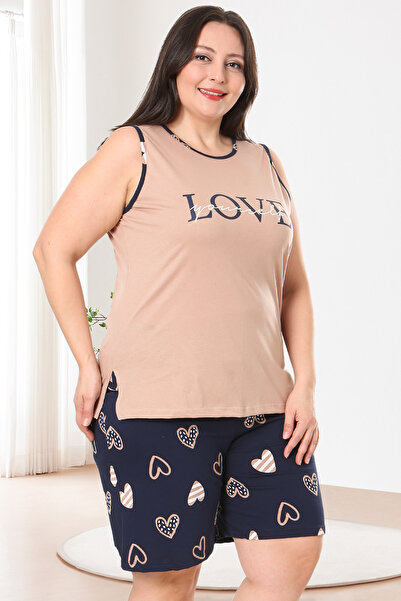 Bella Linda Women's Plus Size Cotton Shorts Pajamas Set