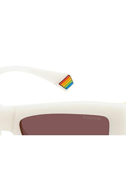 Polaroid PLD 6210/S/X VK6/KL Women's Sunglasses, White, Rectangular, 55 mm