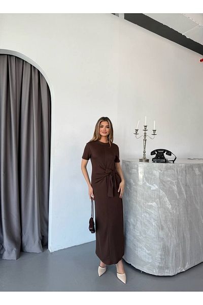 soBasic Modal Fabric Dress with Side Tie