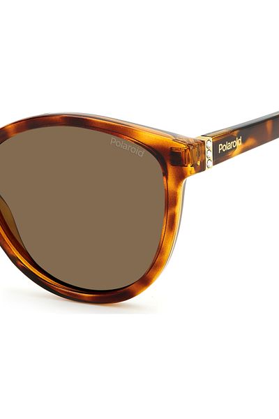 Polaroid Women's Sunglasses, PLD 4133/S/X 086/SP, Havana, Butterfly, 55 mm