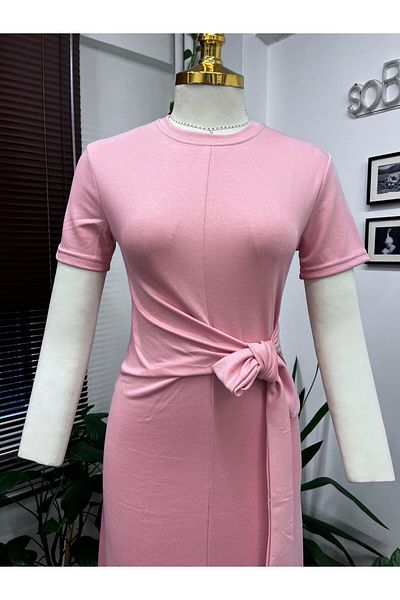 soBasic Modal Fabric Dress with Side Tie
