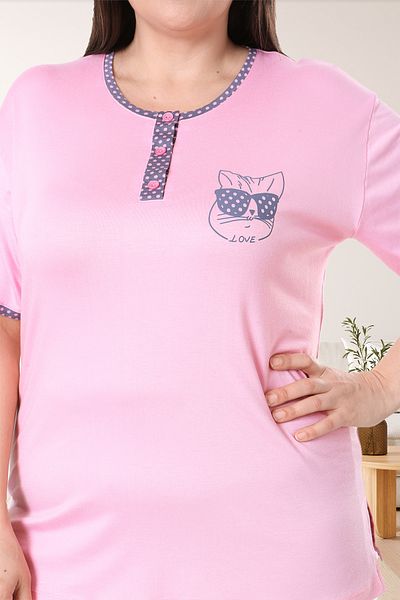Bella Linda Large Size Viscose Bermuda Women's Pajama Set