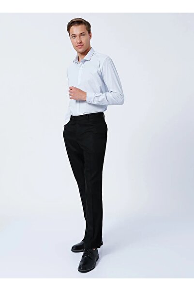 SÜVARİ Süvari Slim Fit Easy-Iron Sweat-Absorbing Breathable Tie-Four Seasons Men's Shirt