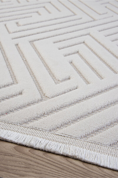 Örgülü Home Beyaz Krem Sisal Salon Oturma Çocuk Odası Dokuma Makine Halısı Mutfak Hasır Yolluk Bukle Loop